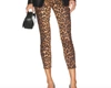 L AGENCE MARGOT COATED JEANS IN DARK BROWN/ CHEETAH COATED