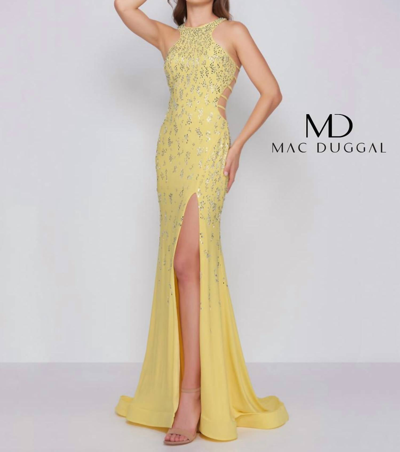 Mac Duggal 66874a In Lemon In Yellow