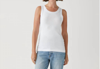 MICHAEL STARS PALOMA OPEN CREW NECK TANK IN WHITE