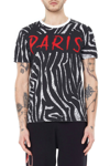 ELEVENPARIS KNIT ZEBRA AOP T-SHIRT IN BLACK