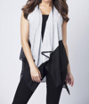 Angel Draped Vest In Black/gray In Multi
