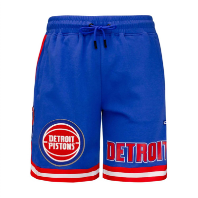 Pro Standard Men's Detroit Pistons Chenille Short In Royal Blue