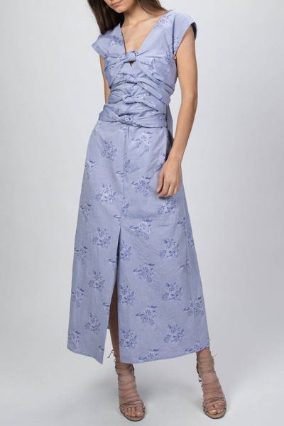 Eenk Silhouette Dress In Light Blue