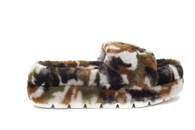 J/slides Bryce Shearling Slippers In Camo In Multi