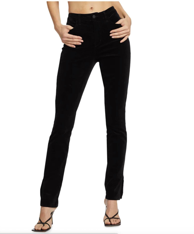 L Agence Josie Velvet Jean In Noir In Black