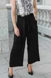 BISHOP + YOUNG PAPERBAG CROP PANT IN BLACK