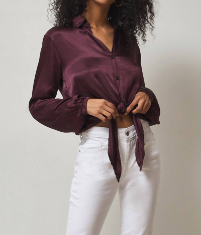 Lamade Bryant Wrap Top In Fig In Red