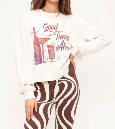 Project Social T Good Times Ahead Sweatshirt In Vintage White
