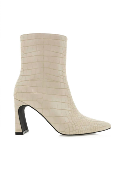 Billini Layori Heeled Boots In Ivory-croc In Multi