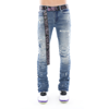 Cult Of Individuality Hipster Nomad Bootcut Denim Belted Stretch In Basil In Blue