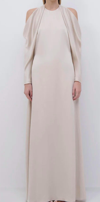 Simkhai Caitlyn Draped Off Shoulder Gown In White