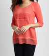 ANGEL LOVE TOP IN CORAL