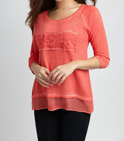 Angel Love Top In Coral In Pink