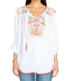 JOHNNY WAS DRAGONFLY BLOUSE IN WHITE
