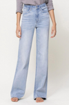 FLYING MONKEY 90'S STRETCH HIGH RISE FLARE JEAN IN LIGHT WASH