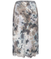 GOLD HAWK ELLA TIE DIE BIAS SKIRT IN GREY MULTI