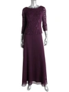 ALEX EVENINGS WOMENS SEQUINED LACE OVERLAY MOTHER OF THE BRIDE DRESS