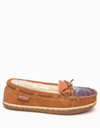 Minnetonka Tilia Faux Fur Lined Moccasin Slipper In Brown