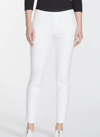 Lafayette 148 Jodhpur Cloth Cropped Bleecker Pant In White