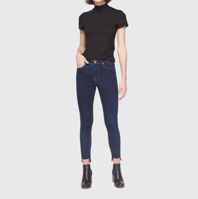 Lola Jeans Alexa Step Hem Jean In Dark Rinse Blue In Multi