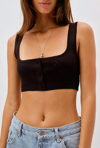 FOR LOVE & LEMONS NEVE CROP TANK SWEATER IN BLACK