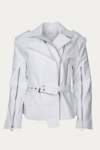 BOYAROVSKAYA BODY COWL JACKET IN WHITE