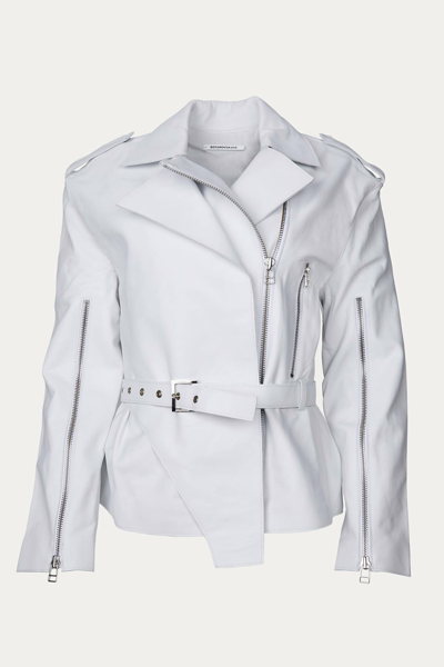 Boyarovskaya Body Cowl Jacket In White