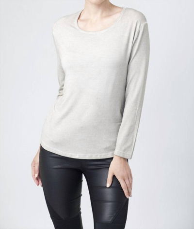 Angel Scoop-neck Top In Sand In Beige