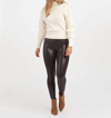 SPANX FAUX LEATHER CROC SHINE LEGGING IN BROWN