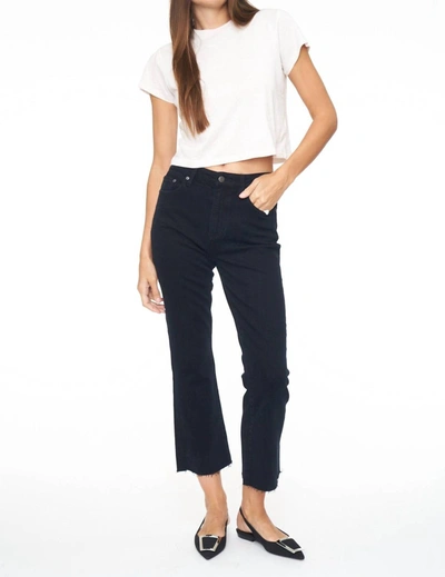 Pistola Lennon High Rise Crop Boot Jeans In Abyss In Black