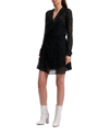 Iro Layana Wrap-effect Devoré Silk-chiffon Mini Dress In Black