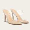 Veronica Beard Asha Transparent Dual-band Slide Sandals In Multi
