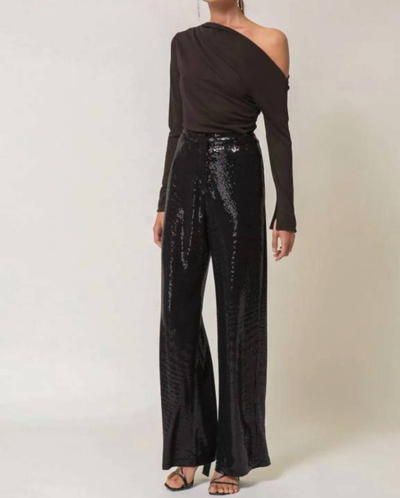 Line And Dot Mika Faux Leather Pant In Black