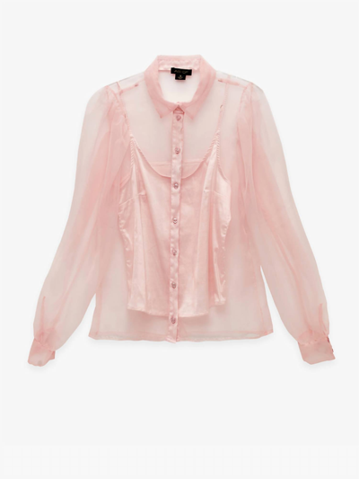 As By Df Mila Blouse In Pink Quartz