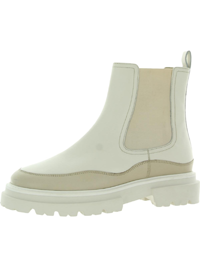 Seychelles Savor The Moment Womens Leather Lugged Sole Mid-calf Boots In White