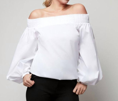 Alberto Makali Off Shoulder Top In White