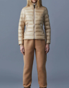 Mackage Oceane Down-knit Combo Jacket In Beige