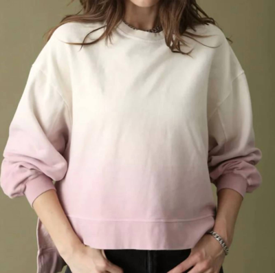 Electric & Rose Apollo Sweatshirt Ombre In Dusty Rose/cloud In Multi
