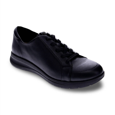 Revere Women's Athens Lace Up Sneaker - Medium Width In Black