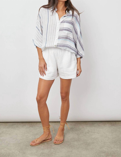 Rails Finley Shirt In Mixed Agean Blue Stripe In Multi