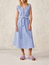 BELLEROSE AKU DRESS IN BLUE STRIPE