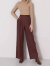 BSL PLEATED PALAZZO PANTS IN BROWN
