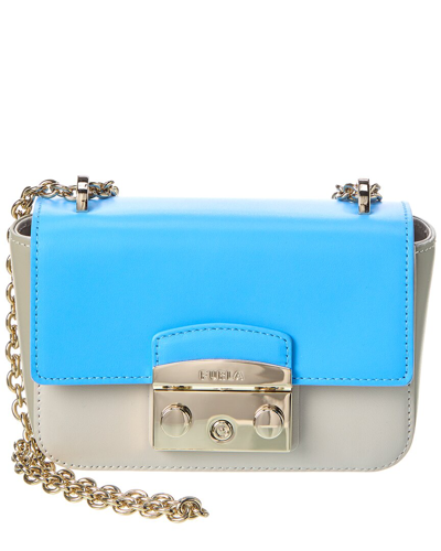 Furla Metropolis Mini Crossbody Bag In Blue