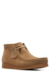 Clarks Wallabee Evo Boot In Beige Suede In Dark Sand Suede