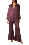 Free People Dreamy Days Pajamas In Precious Wine