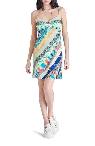 Steve Madden Chani Patchwork Stripe Minidress In Stripe Multi