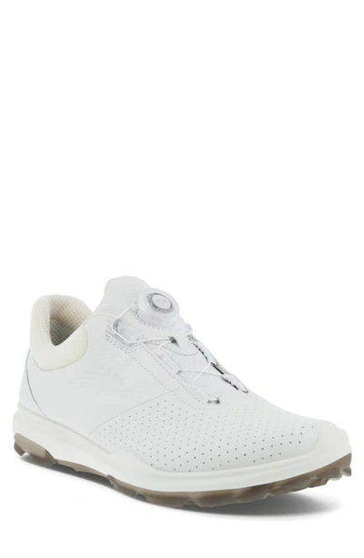 Ecco Biom® Hybrid 3 Boa® Water Repellent Golf Shoe In White