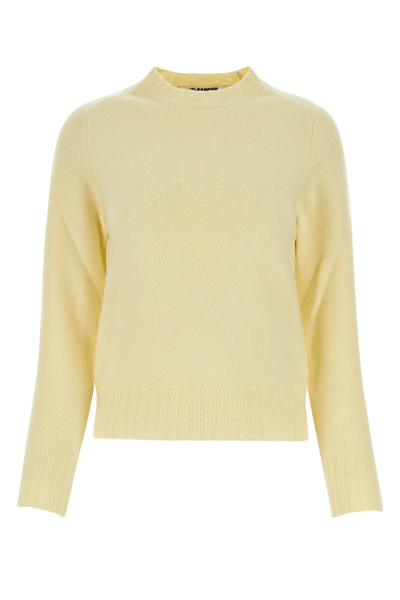 Jil Sander Crewneck Sweater In Cream