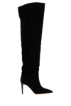 Paris Texas Stiletto 100mm Thigh-length Suede Boots In Black