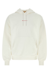 Marni Cotton Hoodie In Cream